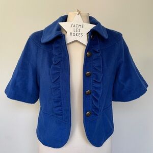ALICE TEMPERLEY for Target - Royal blue velvet cropped jacket